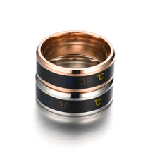 Load image into Gallery viewer, 8mm Stainless Steel Ring Smart Sensor Body Temperature Ring Temperature Test Finger Rings Fashion Real-time Display for Women Man Couple Band Wedding