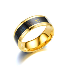 Load image into Gallery viewer, 8mm Stainless Steel Ring Smart Sensor Body Temperature Ring Temperature Test Finger Rings Fashion Real-time Display for Women Man Couple Band Wedding