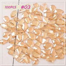 Load image into Gallery viewer, Nail Art Shaped Mixed Flat Bottom Diamond Shiny Symphony Aurora Ice Transparent Nail Diamond Jewelry Manicure Art Accessories