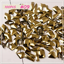 Load image into Gallery viewer, Nail Art Shaped Mixed Flat Bottom Diamond Shiny Symphony Aurora Ice Transparent Nail Diamond Jewelry Manicure Art Accessories