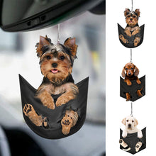 Load image into Gallery viewer, Cute Car Rear View Mirror Backpack Pendant Key Chain Animal Pendant Dog Hanging Ornament Accessories