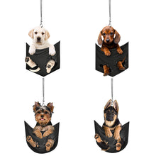 Load image into Gallery viewer, Cute Car Rear View Mirror Backpack Pendant Key Chain Animal Pendant Dog Hanging Ornament Accessories