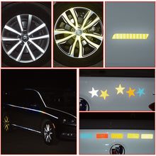 Load image into Gallery viewer, 42Pcs Bicycle Body Reflective Stickers Fluorescent Motorcycle MTB Bike Helmet Wheel Rim Night Safty Warning Reflector Film Decal