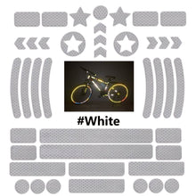 Load image into Gallery viewer, 42Pcs Bicycle Body Reflective Stickers Fluorescent Motorcycle MTB Bike Helmet Wheel Rim Night Safty Warning Reflector Film Decal