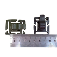 Load image into Gallery viewer, 5Pc Outdoor Water Tube Pipe Clips Fixed Rotation Snaps Molle Holder Buckle Webbing EDC Clip Package Diy Tool Bags Travel Kits
