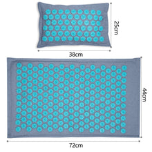 Load image into Gallery viewer, Massager Cushion Shakti Mat Acupressure Mat Nature Linen Coconut Palm Yoga Mat Massage Pillow Cushion Body Pain Lotus Spike Mat