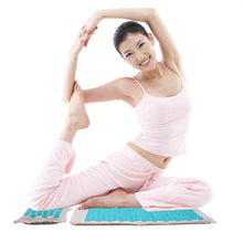 Load image into Gallery viewer, Massager Cushion Shakti Mat Acupressure Mat Nature Linen Coconut Palm Yoga Mat Massage Pillow Cushion Body Pain Lotus Spike Mat