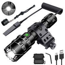 Load image into Gallery viewer, L2 Hunting Flashlight 5 Modes Torch Lintern Tactical Flashlights 18650 Aluminum C8 Waterproof Lamp Gun Mount Waterproof Light