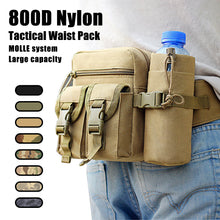 Load image into Gallery viewer, Tactical Men Waist Pack Hiking Water Bottle Mobile Pouch Outdoor Molle Camouflage Army Military Hunting Climbing Nylon Belt Bag