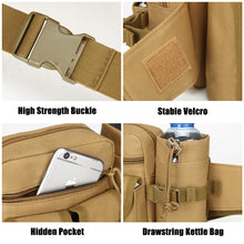 Load image into Gallery viewer, Tactical Men Waist Pack Hiking Water Bottle Mobile Pouch Outdoor Molle Camouflage Army Military Hunting Climbing Nylon Belt Bag