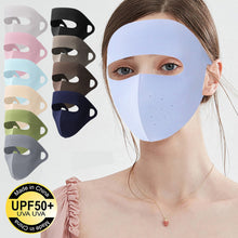 Load image into Gallery viewer, Summer Ice Silk Sunscreen Mask Full Face Sun Protection Mask Forehead Thin Section Breathable Mask Anti Ultraviolet Full Face Mask