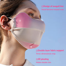 Load image into Gallery viewer, Reusable Summer UV Protection Cycling Mask Female Full Face Anti Ultraviolet Masks Three-dimensional Small Face Ice Silk Mask