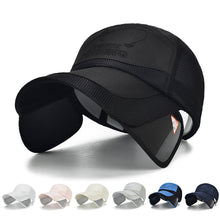 Load image into Gallery viewer, Retractable Visor Hat Woman Beach Hat Headwear Summer Men Mesh Breathable Fishing Hiking Outdoor UV Protection Cap Baseball Cap