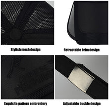 Load image into Gallery viewer, Retractable Visor Hat Woman Beach Hat Headwear Summer Men Mesh Breathable Fishing Hiking Outdoor UV Protection Cap Baseball Cap