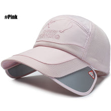 Load image into Gallery viewer, Retractable Visor Hat Woman Beach Hat Headwear Summer Men Mesh Breathable Fishing Hiking Outdoor UV Protection Cap Baseball Cap