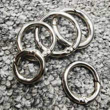 Load image into Gallery viewer, 10Pcs Zinc Alloy Spring Gate O Ring Openable Leather Bag Handbag Belt Strap Buckle Keyring Luggage Pendant Chain Snap Clasp Clip