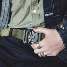 Load image into Gallery viewer, Men Belt Metal Male Tactical Belt Military Nautical Canvas Belts Multifunctional Outdoor Hunting Tactical Military Waist Belt