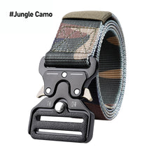 Load image into Gallery viewer, Men Belt Metal Male Tactical Belt Military Nautical Canvas Belts Multifunctional Outdoor Hunting Tactical Military Waist Belt