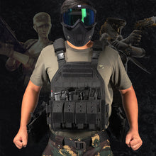 Load image into Gallery viewer, 1000D Tactical Vest Nylon Plate Carrier Tactical Airsoft Carrier Vest Outdoor Hunting Protective Adjustable Modular Vest for Airsoft Combat Accessories