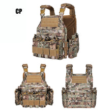 Load image into Gallery viewer, 1000D Tactical Vest Nylon Plate Carrier Tactical Airsoft Carrier Vest Outdoor Hunting Protective Adjustable Modular Vest for Airsoft Combat Accessories