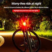 Load image into Gallery viewer, Aluminum Alloy Bicycle Light Taillight Helmet Night Riding Warning Mountain Bike LED Headlight Rear Light Bicycle Accessories
