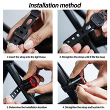 Load image into Gallery viewer, Aluminum Alloy Bicycle Light Taillight Helmet Night Riding Warning Mountain Bike LED Headlight Rear Light Bicycle Accessories