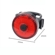 Load image into Gallery viewer, USB Chargeable LED Bicycle Tail Light Mini Bike Rear Lights Waterproof Safety Warning Cycling Light Helmet Lamp Bike Accessories