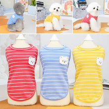 Load image into Gallery viewer, Summer Pet Dog Vests Sleeveless T-shirts Stripe Pattern Clothes For Dogs Or Cats Puppy Pet shirt Cute Summer Pets Products