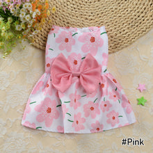 Load image into Gallery viewer, Summer Dog Bowknot Dress Pet Skirts Pet Clothes Comfortable Soft Puppuy Dogs Cats Vest Dress Pet Clothes