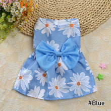 Load image into Gallery viewer, Summer Dog Bowknot Dress Pet Skirts Pet Clothes Comfortable Soft Puppuy Dogs Cats Vest Dress Pet Clothes