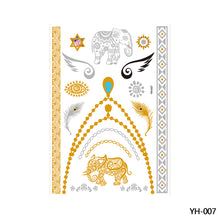 Load image into Gallery viewer, Hot Stamping Waterproof Tattoo Stickers Temporary Body Art Creative Tattoo Sticker Dream Catcher Wings Men Full Skull Totem Tattoo