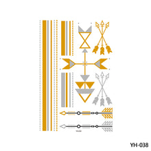 Load image into Gallery viewer, Hot Stamping Waterproof Tattoo Stickers Temporary Body Art Creative Tattoo Sticker Dream Catcher Wings Men Full Skull Totem Tattoo