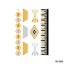 Load image into Gallery viewer, Hot Stamping Waterproof Tattoo Stickers Temporary Body Art Creative Tattoo Sticker Dream Catcher Wings Men Full Skull Totem Tattoo