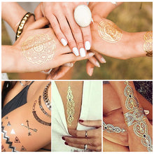 Load image into Gallery viewer, Hot Stamping Waterproof Tattoo Stickers Temporary Body Art Creative Tattoo Sticker Dream Catcher Wings Men Full Skull Totem Tattoo