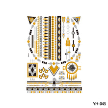 Load image into Gallery viewer, Hot Stamping Waterproof Tattoo Stickers Temporary Body Art Creative Tattoo Sticker Dream Catcher Wings Men Full Skull Totem Tattoo
