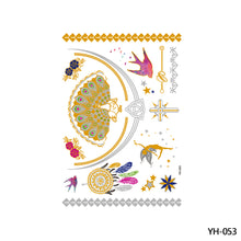 Load image into Gallery viewer, Hot Stamping Waterproof Tattoo Stickers Temporary Body Art Creative Tattoo Sticker Dream Catcher Wings Men Full Skull Totem Tattoo