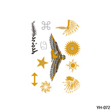 Load image into Gallery viewer, Hot Stamping Waterproof Tattoo Stickers Temporary Body Art Creative Tattoo Sticker Dream Catcher Wings Men Full Skull Totem Tattoo