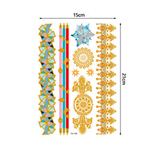 Load image into Gallery viewer, Waterproof Bronzing Tattoo Stickers Hot Silver Metal Tattoo Stickers Dream Catcher Wings Men Full Skull Totem Tattoo Sticker
