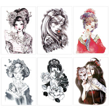 Load image into Gallery viewer, Arm Wolf Head Condor Rich Fish Qinglong Geisha Tattoo Stickers Big Flower Arm Tattoo Stickers Totem Tattoo Stickers