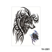 Load image into Gallery viewer, Arm Wolf Head Condor Rich Fish Qinglong Geisha Tattoo Stickers Big Flower Arm Tattoo Stickers Totem Tattoo Stickers