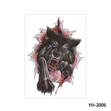 Load image into Gallery viewer, Arm Wolf Head Condor Rich Fish Qinglong Geisha Tattoo Stickers Big Flower Arm Tattoo Stickers Totem Tattoo Stickers