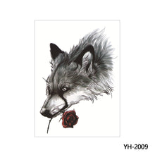 Load image into Gallery viewer, Arm Wolf Head Condor Rich Fish Qinglong Geisha Tattoo Stickers Big Flower Arm Tattoo Stickers Totem Tattoo Stickers