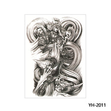 Load image into Gallery viewer, Arm Wolf Head Condor Rich Fish Qinglong Geisha Tattoo Stickers Big Flower Arm Tattoo Stickers Totem Tattoo Stickers