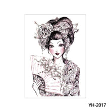 Load image into Gallery viewer, Arm Wolf Head Condor Rich Fish Qinglong Geisha Tattoo Stickers Big Flower Arm Tattoo Stickers Totem Tattoo Stickers