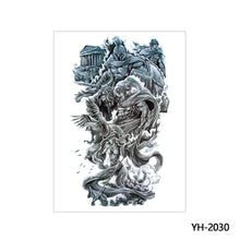 Load image into Gallery viewer, Arm Wolf Head Condor Rich Fish Qinglong Geisha Tattoo Stickers Big Flower Arm Tattoo Stickers Totem Tattoo Stickers