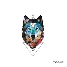 Load image into Gallery viewer, Arm Sleeve Tattoo Waterproof Temporary Body Art Creative Tattoo Sticker Lion Wild Wolf Tiger Men Full Skull Totem Tattoo Stickers