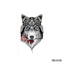 Load image into Gallery viewer, Arm Sleeve Tattoo Waterproof Temporary Body Art Creative Tattoo Sticker Lion Wild Wolf Tiger Men Full Skull Totem Tattoo Stickers