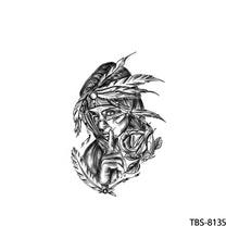 Load image into Gallery viewer, Arm Sleeve Tattoo Waterproof Temporary Body Art Creative Tattoo Sticker Rose Colorful Men Full Skull Totem Tattoo Stickers