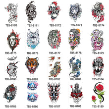 Load image into Gallery viewer, Creative Arm Sleeve Tattoo Temporary Body Art Tattoo Sticker Waterproof Rose Colorful Men Full Skull Totem Tattoo Stickers
