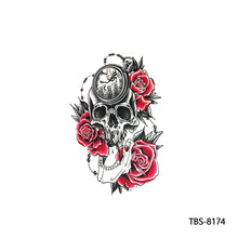 Load image into Gallery viewer, Creative Arm Sleeve Tattoo Temporary Body Art Tattoo Sticker Waterproof Rose Colorful Men Full Skull Totem Tattoo Stickers